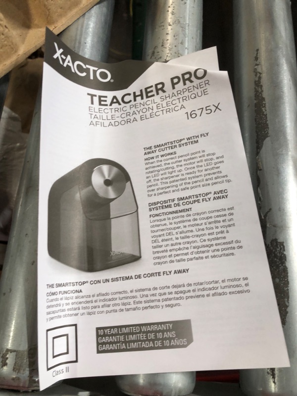 Photo 2 of X-Acto® TeacherPro® Classroom Electric Pencil Sharpener, Blue Black