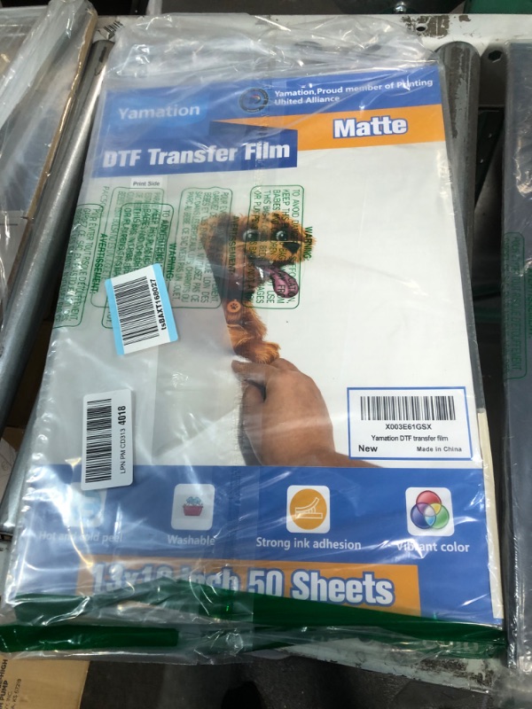 Photo 2 of Yamation DTF Transfer Film: 13x19 Inch 50 Sheets Premium Double-Sided Matte Finish PET Transfer Paper Direct to Film Transfer Paper for T-Shirt 13×19inch 50sheets