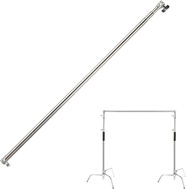 Photo 3 of 
Pro Stainless Steel Telescopic Backdrop Crossbar Max Length 10 ft/3m Adjustable Background Support Cross Arm, Backdrop Pole for