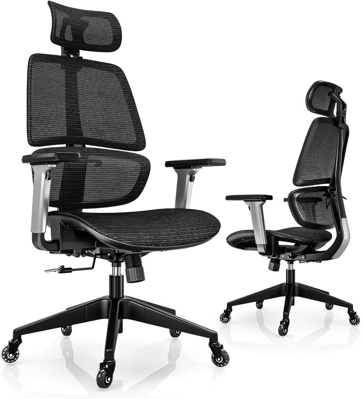 Photo 1 of ***USED - POSSIBLY MISSING PARTS***
LINSY HOME Ergonomic Office Chair, Swivel Ergonomic Task Chair, Black