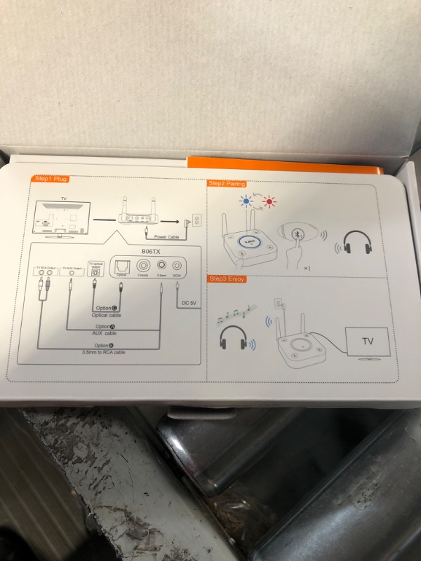 Photo 2 of 1Mii B06TX Bluetooth 5.2 Transmitter for TV to Wireless Headphone/Speaker, 