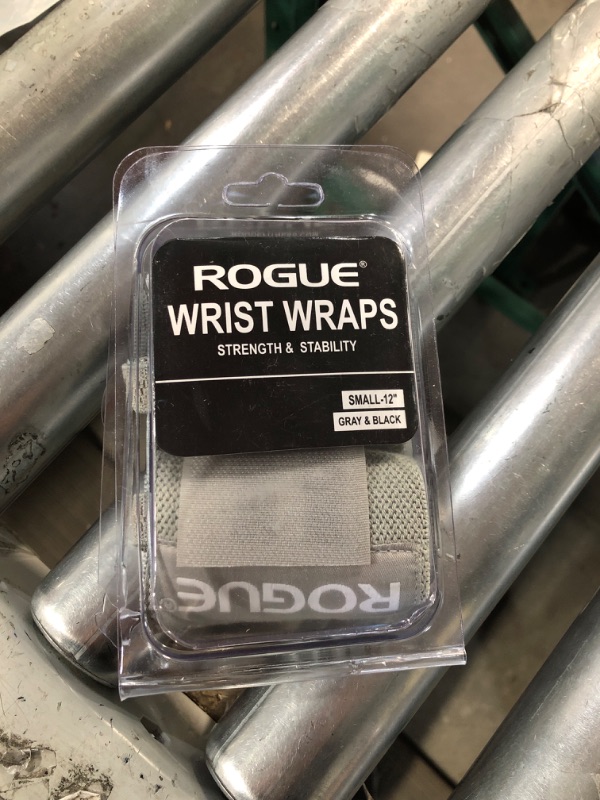 Photo 1 of Rogue Wrist Wraps Small 12" Gray Black Weightlifting Crossfit Bodybuilding NEW