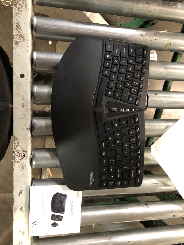 Photo 2 of Perixx PERIDUO-406A, 3-in-1 Wired Compact Ergonomic Keyboard with Vertical Mouse 