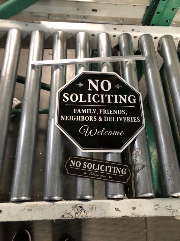 Photo 2 of No Soliciting Sign For House - Aluminum No Soliciting Yard Sign 