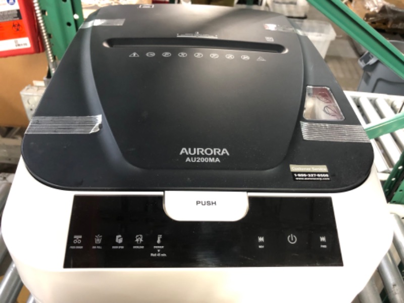 Photo 3 of **PARTS ONLY, DOES NOT WORK**
Aurora Commercial Grade 200-Sheet Auto Feed High Security Micro-Cut Paper Shredder