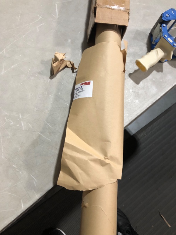 Photo 5 of **MAJOR DAMAGE PREV USED**
IDL Packaging 36" x 180 feet (2160 inches) Brown Kraft Paper Roll, 30 lbs (Pack of 1) 