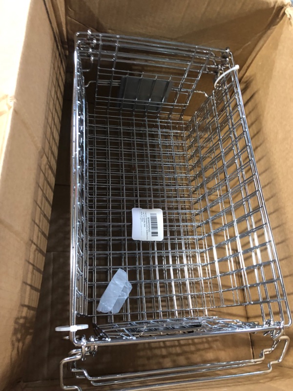 Photo 2 of Orgneas 15"x9"x5.7" Large Stackable Wire Baskets for Pantry Organization and Storage, Chest Freezer Organizer Bins Metal Baskets with Tag Slot, Set of 4 Stackable Baskets 4packs