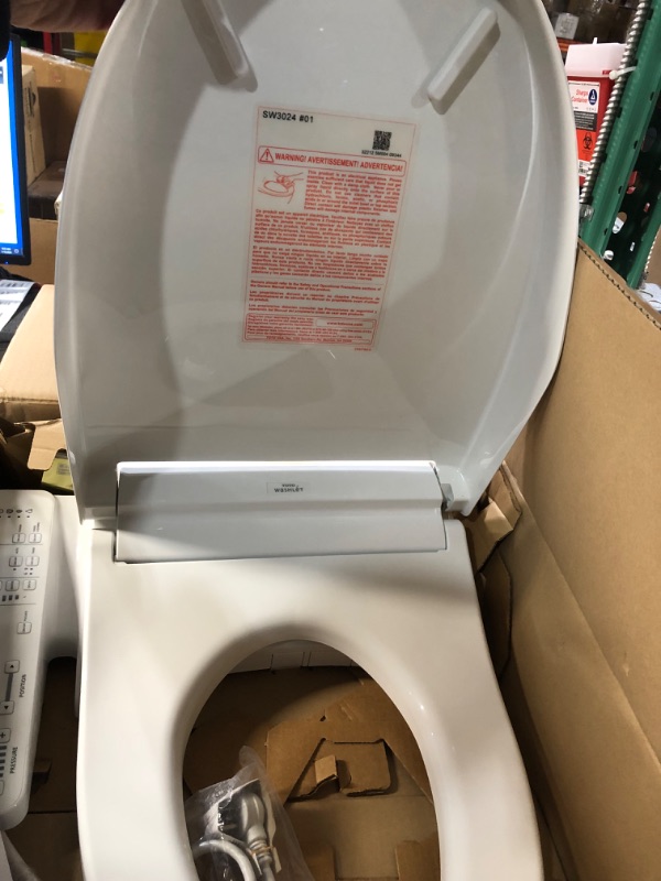 Photo 5 of **damaged**TOTO WASHLET A2 Electronic Bidet Toilet Seat with Heated Seat and SoftClose Lid, Elongated, Cotton White - SW3004#01