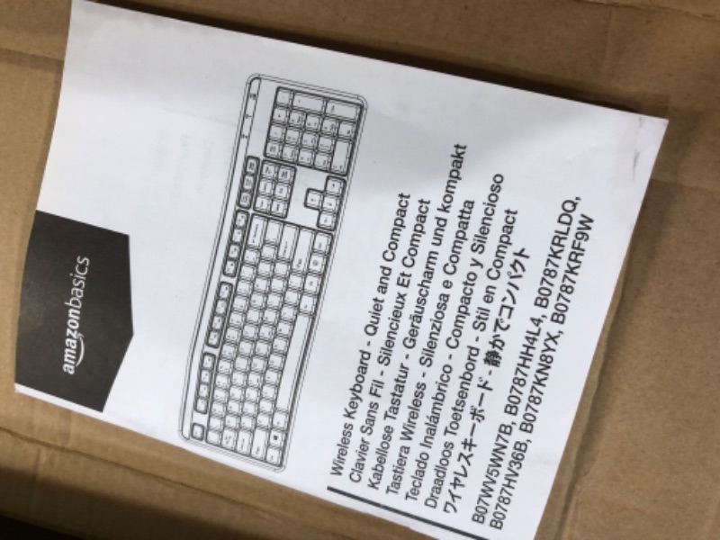 Photo 2 of Amazon Basics Wireless Keyboard-Quiet and Compact-US Layout (QWERTY)