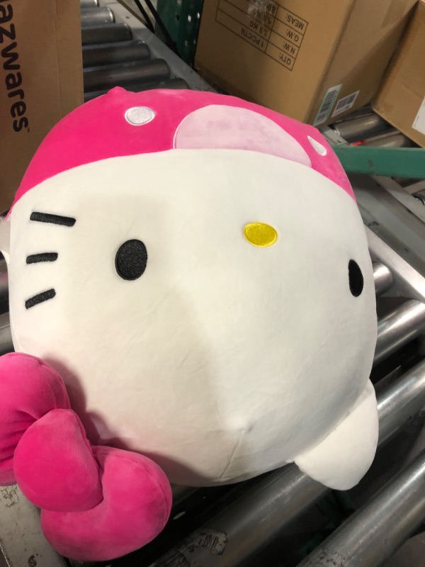 Photo 4 of **torn on side**Squishmallows Hello Kitty Pink Bow & Shorts 14-Inch - Sanrio Ultrasoft Stuffed Animal Large Plush Toy, Official Kellytoy