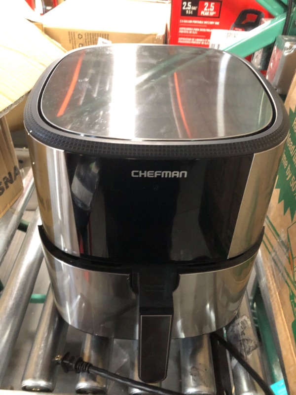Photo 2 of * not functional * sold for parts/repair * 
CHEFMAN Large Air Fryer Max XL 8 Qt, Healthy Cooking, User Friendly, Nonstick Stainless Steel