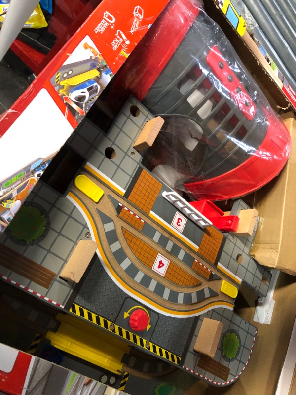Photo 1 of ***USED - MISSING PARTS - DAMAGED***
Hape Grand City Station with Light and Sound| 49 PCs Wooden Pretend Play Railway Set with Projector and Recorder for Kids