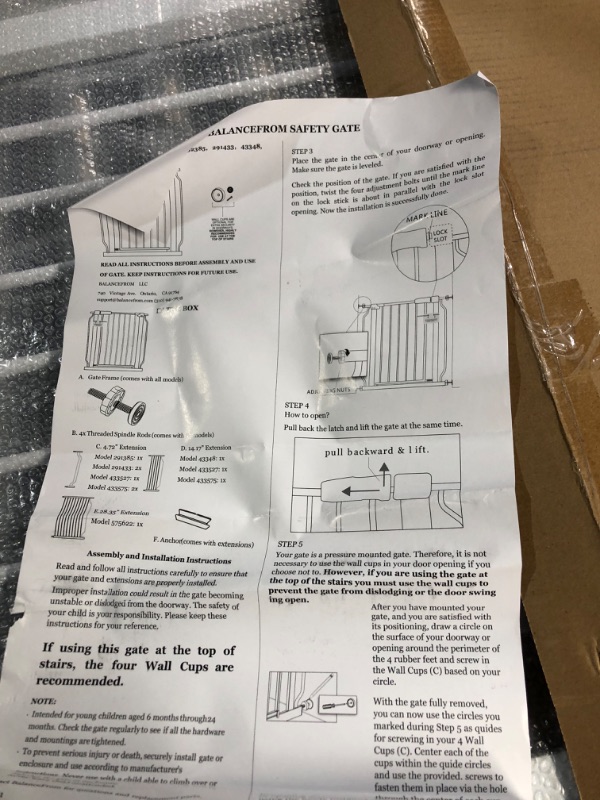 Photo 2 of BalanceFrom Easy Walk-Thru Safety Gate for Doorways and Stairways 