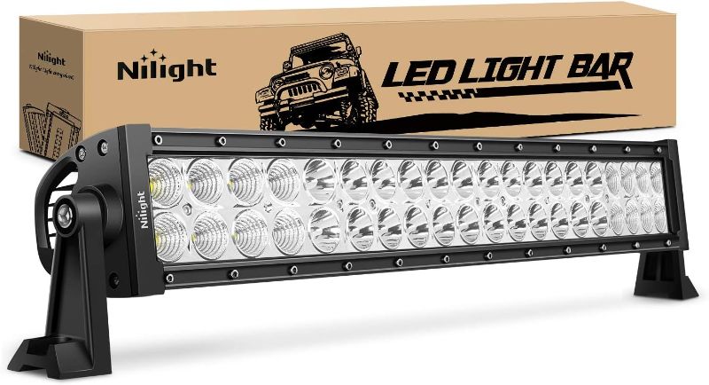 Photo 1 of **READ NOTES BELOW**
Nilight - 70003C-A 22" 120w LED Light Bar Flood Spot