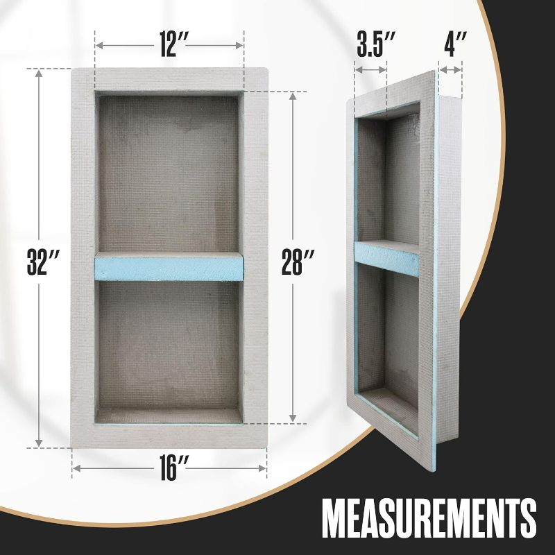 Photo 5 of (READ NOTES) Houseables Shower Niche, Insert Storage Shelf, 12x28 Inch