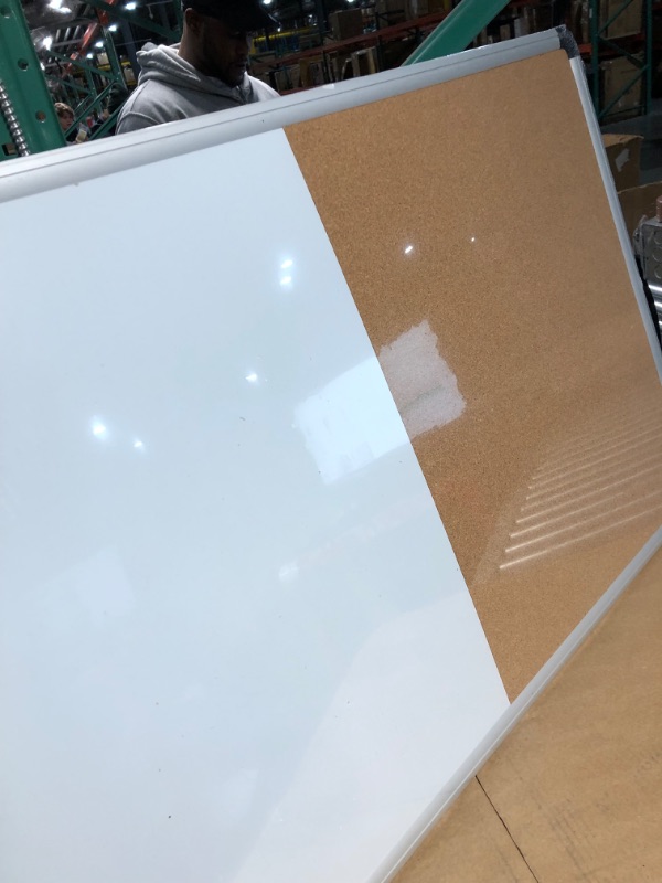 Photo 4 of VUSIGN White Board and Cork Board Combination, 24" x 36" Dry Erase Board and Corkboard 