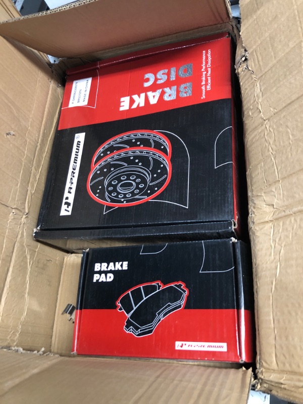 Photo 1 of A-Premium 11.81 inch(300 mm) Front Disc Brake Rotors + Ceramic Pads Kit