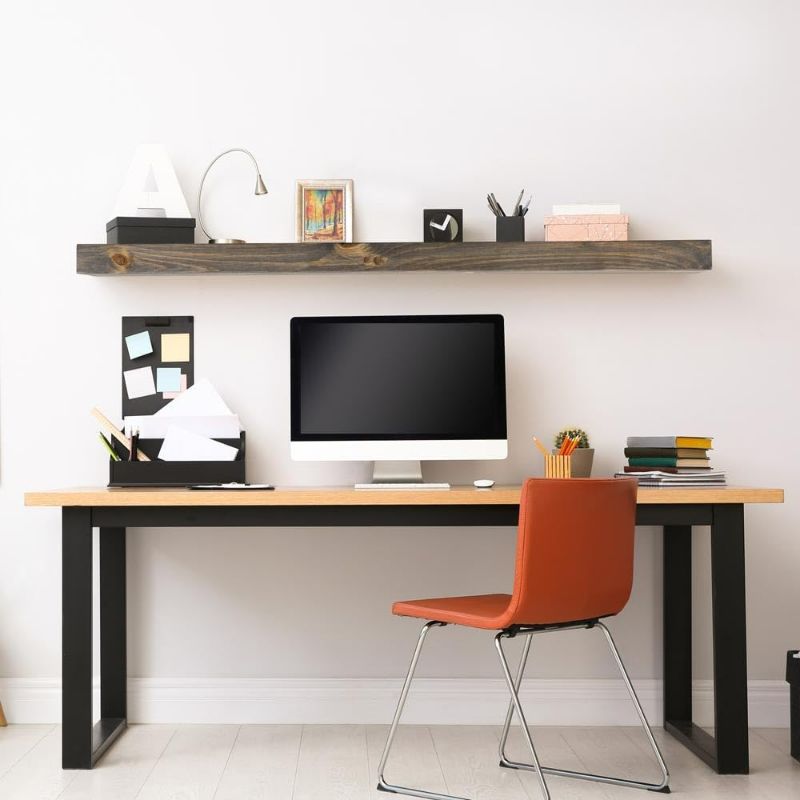 Photo 1 of (READ NOTES) Modern Ember Vara Wood Mantel Shelf - 48 Inch Driftwood 
