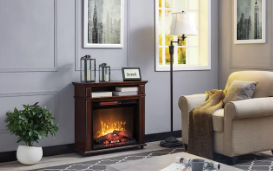 Photo 1 of *SEE NOTES* Greentouch 31.5-in W Mahogany Infrared Quartz Electric Fireplace