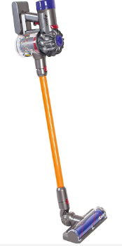 Photo 1 of Casdon Little Helper Dyson Cord-Free Vacuum Cleaner Toy, Grey, Orange and Purple (68702)