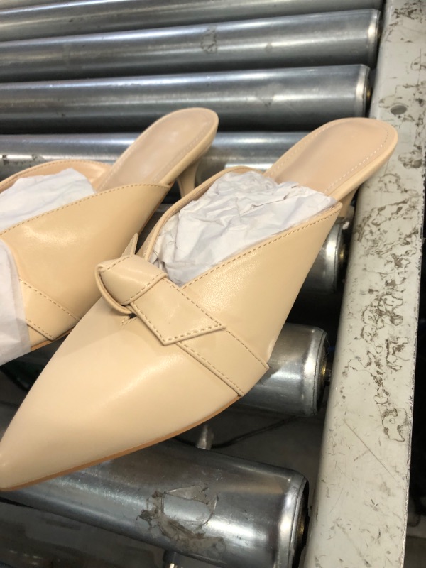 Photo 1 of Coutgo Women's Slingback Kitten Heels Pumps Pointed Toe Backless Stiletto Wedding Party Dress Shoes Size 9