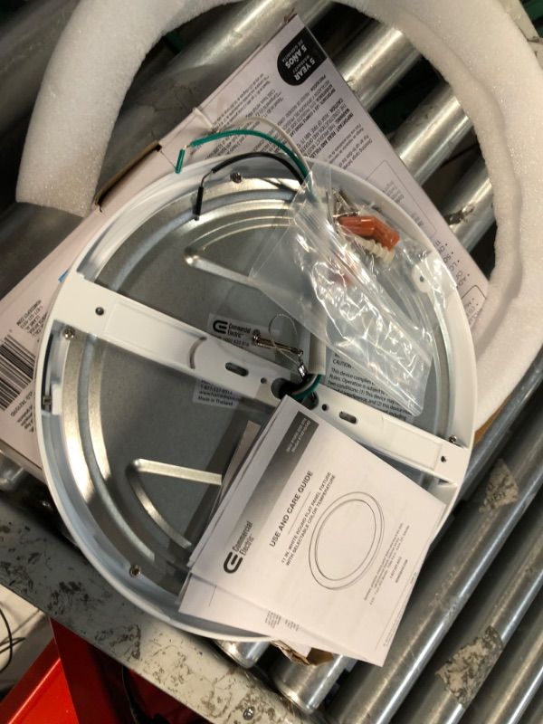 Photo 1 of 11 in. 12.5-Watt Dimmable White Integrated LED Edge-Lit Round Flat Panel Flush Mount Ceiling Light Color Changing
