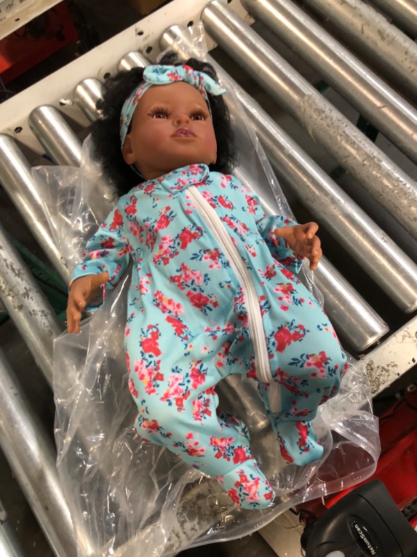 Photo 4 of BABESIDE Lifelike Reborn Black Girl- 18-Inch Realistic Newborn 