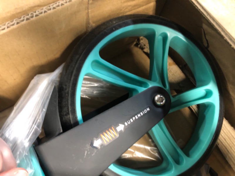 Photo 2 of **teal not pink** 6KU Kick Scooter for Kids Ages 8-12 with Suspension System, Adjustable Height,  teal