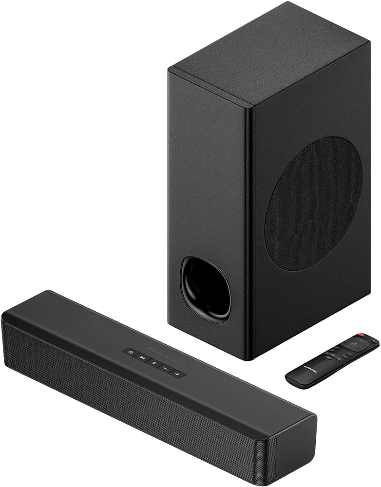 Photo 1 of PHEANOO 2.1 Compact Sound Bars for TV with Subwoofer,