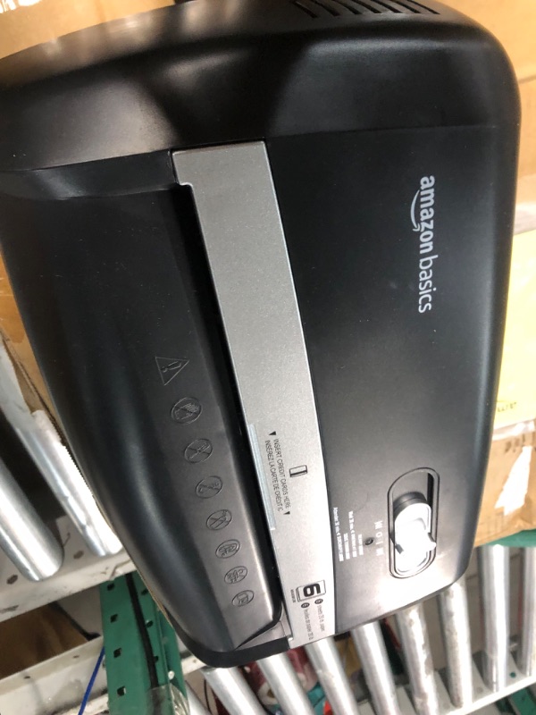 Photo 3 of Amazon Basics 6-Sheet Cross-Cut Paper Shredder and Shredder Sharpening 