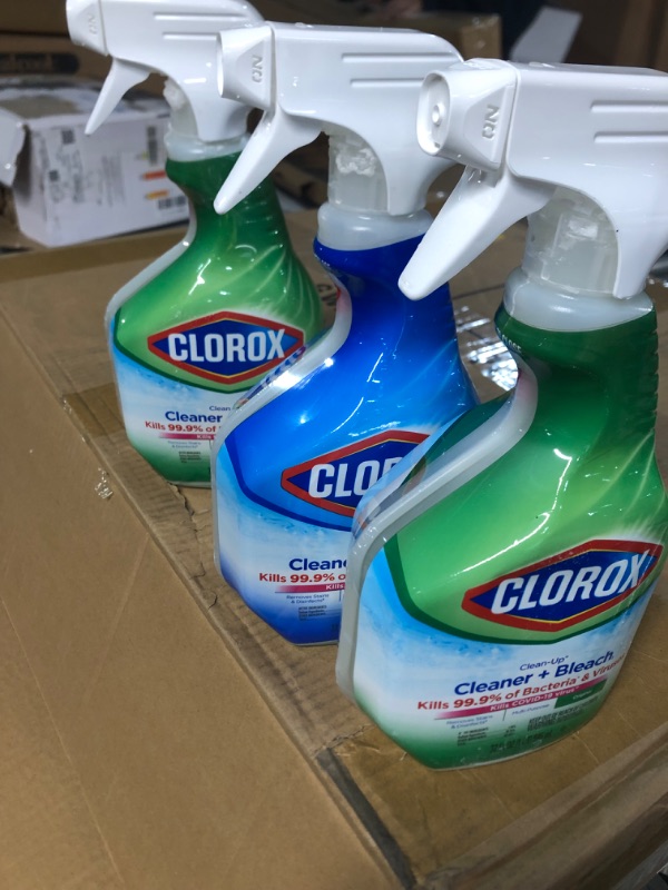 Photo 2 of **SET OF 2, 6 BOTTLES TOTAL** Clorox Clean-Up Cleaner + Bleach Value Pack, 3 Cleaning Sprays 32 Ounces (Pack of 3)