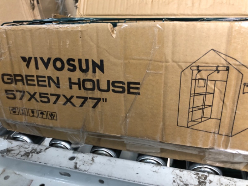 Photo 3 of ***USED***VIVOSUN 57x57x77-Inch Transparent Mini Walk-in Green House 4.7 x 4.7 x 6.4 FT PVC 57 x 57 x 77-Inch