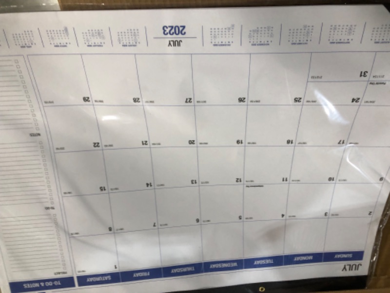 Photo 3 of Large Desk Calendar 2023-2024, Runs from July 2023 to June 2024, Desk Calendar with to-do List, 12 Months Desk Calendar 2023-2024 Large 22x17 Inch, Extra Large Desk Calendar for Home or Office Black