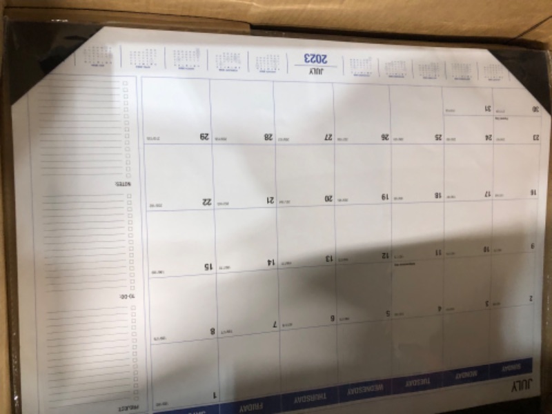 Photo 2 of Large Desk Calendar 2023-2024, Runs from July 2023 to June 2024, Desk Calendar with to-do List, 12 Months Desk Calendar 2023-2024 Large 22x17 Inch, Extra Large Desk Calendar for Home or Office Black