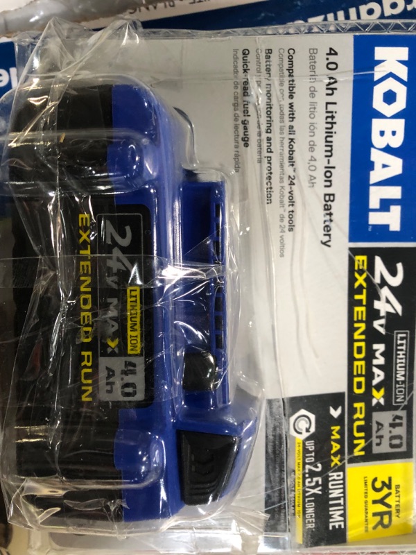 Photo 3 of Kobalt 24-volt Max 4-Amp-Hours Lithium Power Tool Battery KB 424-03