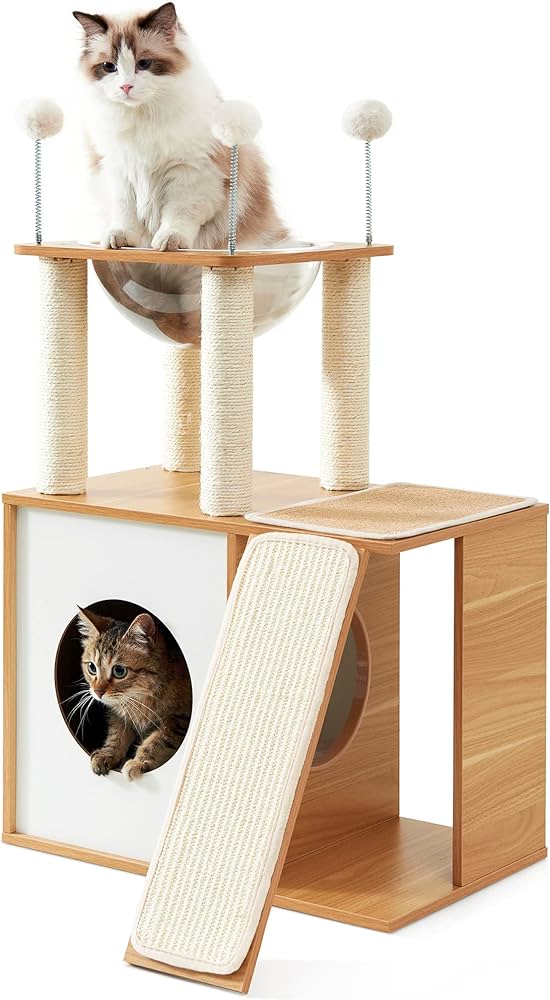 Photo 1 of **LOOSE HARDWARE** Made4Pets Cat Tree for Indoor Cats, Modern Cat Tower Tall for Large Cats Kitten,