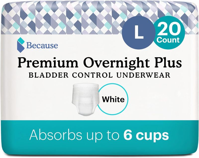 Photo 1 of Because Unisex Premium Overnight Plus Pull Up Underwear - PACK OF 2 