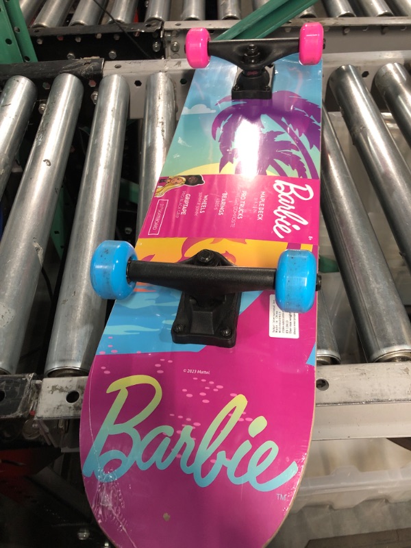 Photo 4 of **BOARD IS CHIP (SHOWN IN PHOTOS)**  Barbie Skateboard with Printed Graphic Grip Tape 