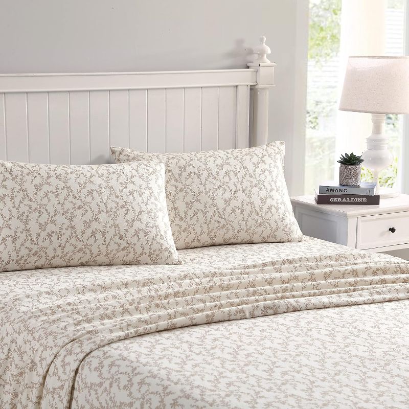 Photo 1 of **UNKNOWN SIZES**  Laura Ashley Home -Cotton Flannel Bedding Set, Brushed for Extra Softness & Comfort 