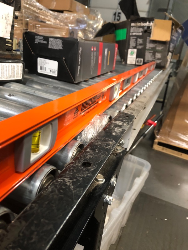 Photo 1 of Johnson Level & Tool 1234-7800 Heavy Duty Magnetic Aluminum Level, 78", Yellow, 1 Level