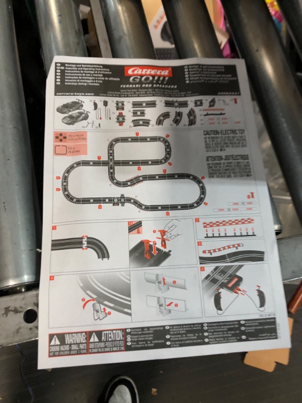 Photo 3 of Carrera GO!!! Electric Powered Slot Car Racing Kids Toy Race Track Set 1:43 Scale, Ferrari Pro Speeders