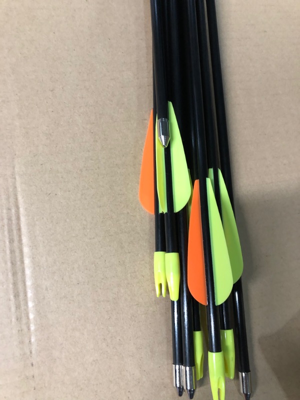Photo 2 of (STOCK PHOTO ITEM SIMILAR) GPP 28-inches Fiberglass Archery Target Arrows - Practice Arrow or Youth Arrow for Recurve Bow