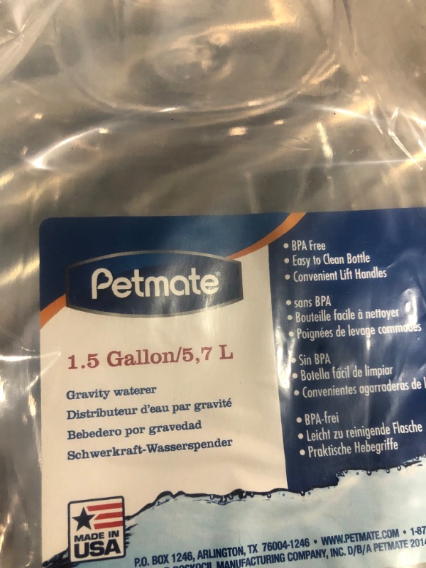 Photo 2 of Petmate Pet Cafe Waterer Cat and Dog Water Dispenser Pearl Ash Blue 1.5 GAL