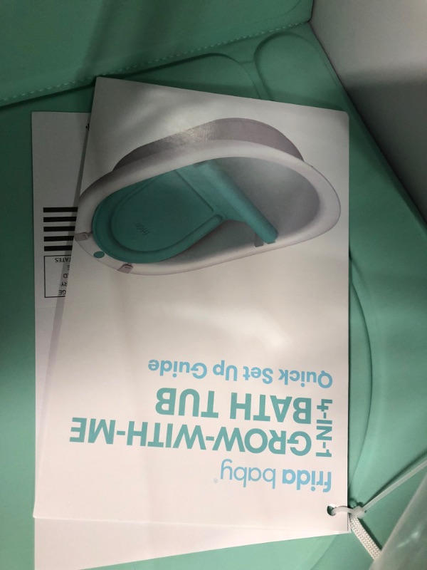 Photo 2 of 4-in-1 Grow-with-Me Bath Tub by Frida Baby Transforms Infant Bathtub to Toddler Bath Seat with Backrest for Assisted Sitting in Tub