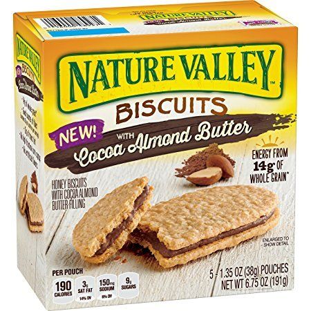 Photo 1 of ***BEST BY: FEB-05-2024** Nature Valley Biscuits, Cocoa Almond Butter - 2 pack, 1.35 oz pouches