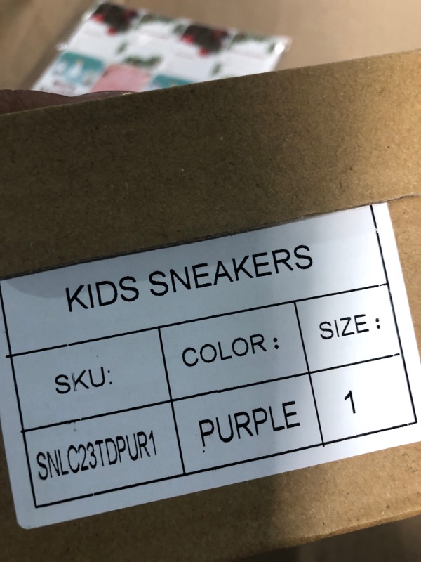 Photo 5 of **STOCK IMAGE IS A REFERENCE ONLY**   Kids Sneakers Sparkle Purple- SIZE 1 