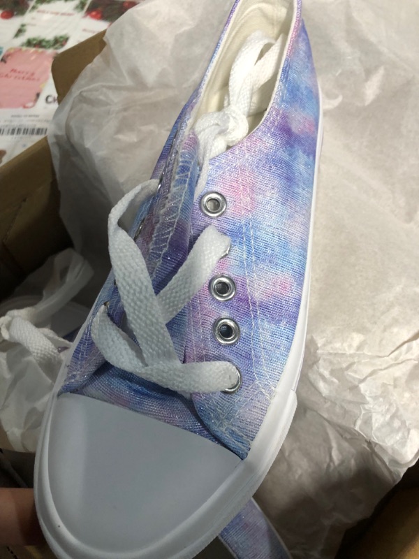 Photo 1 of **STOCK IMAGE IS A REFERENCE ONLY**   Kids Sneakers Sparkle Purple- SIZE 1 