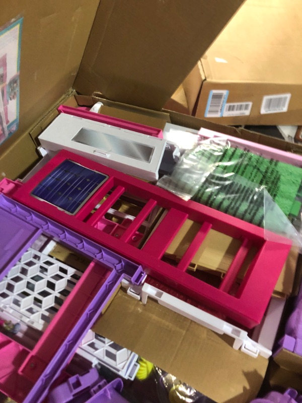 Photo 1 of Barbie DreamHouse Dollhouse with 70+ Accessories, Working Elevator & Slide, Transforming Furniture, Lights & Sounds Wheelchair Accessible Elevator