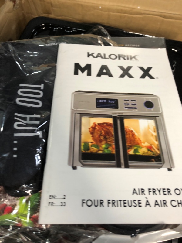 Photo 4 of **SEE NOTES/NON-REFUNDABLE FOR PARTS**
Kalorik MAXX® Complete Digital Air Fryer Oven, 26 Quart, 10-in-1 Countertop Toaster Oven Air Fryer Combo, Up to 500°, 