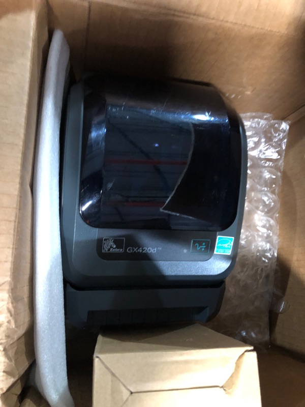 Photo 2 of ZEBRA GX420d Direct Thermal Desktop Printer Print Width of 4 in USB Serial and Ethernet Port Connectivity GX42-202410-000
